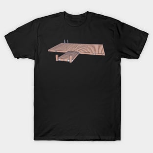 Dock Worker - Fishing Docker - Lakehouse Boat Dock T-Shirt